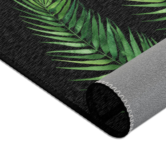 Bohemian Tropical Area Rug, Indoor Carpet for Living Room, Coastal Decor, Home Accent, Housewarming Gift, Eco-Friendly Design