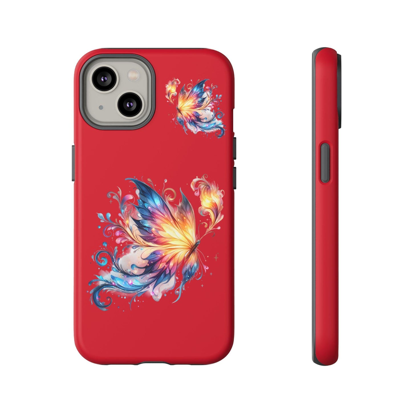 Vibrant Butterfly Phone Case, Tough Cases, Colorful Floral Design, Cute Gift for Her, Unique Phone Cover, Spring Occasion