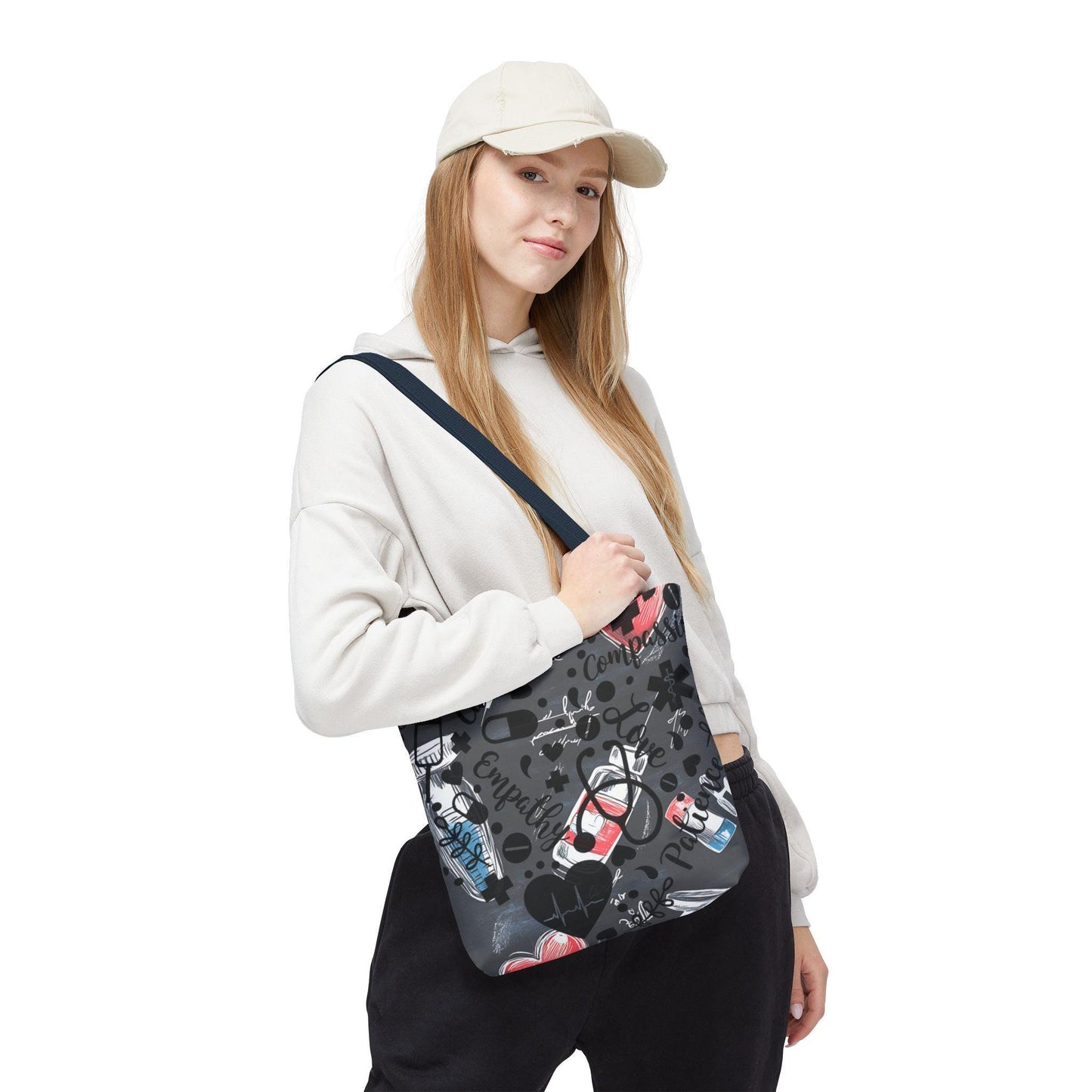 Heartfelt Nurse Tote Bag - Medical Theme, Gift for Healthcare Workers, Nursing School, Hospital Essential, Doctor Appreciation