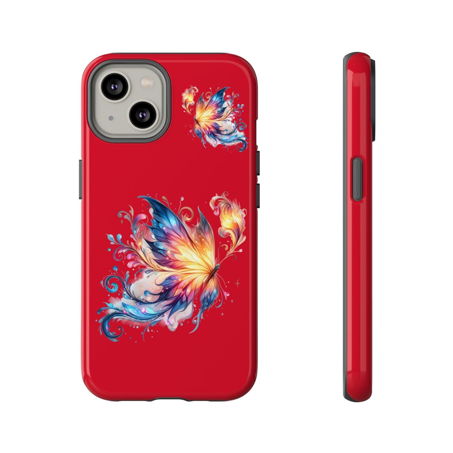 Vibrant Butterfly Phone Case, Tough Cases, Colorful Floral Design, Cute Gift for Her, Unique Phone Cover, Spring Occasion