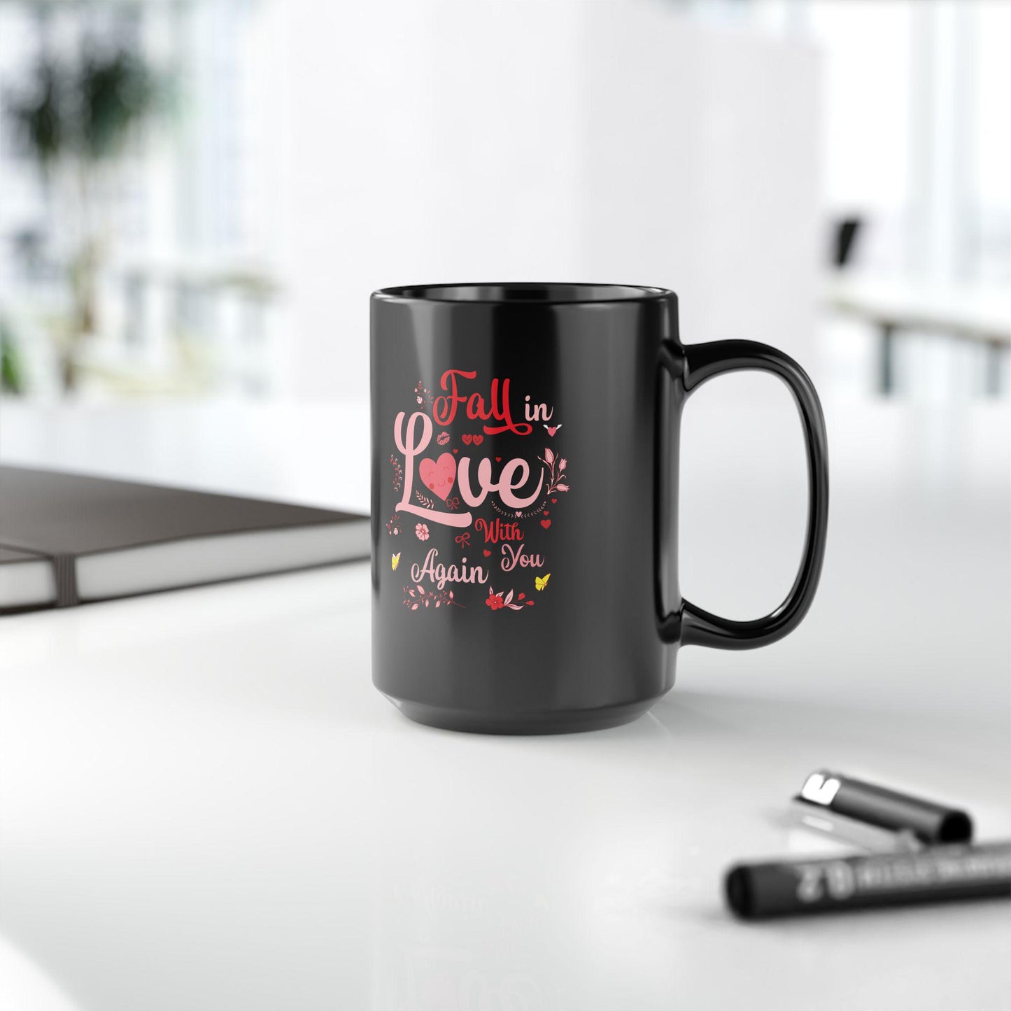 Inspirational Self-Love Black Mug: Boost Confidence, Positive Mindset & Daily Affirmations