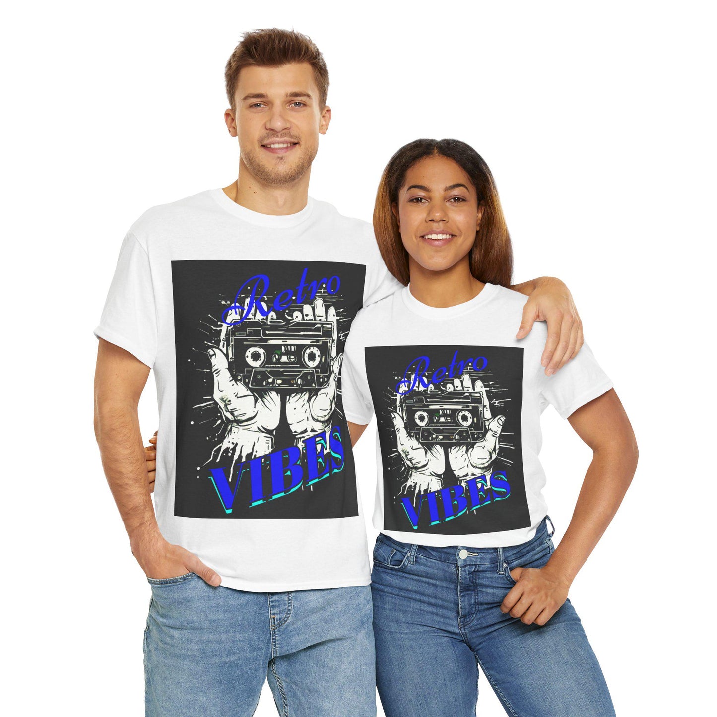 Retro Vibes Unisex Heavy Cotton Tee, Vintage Music Shirt, Casual Everyday Tee, Unique Gift for Music Lovers, Perfect for Concerts