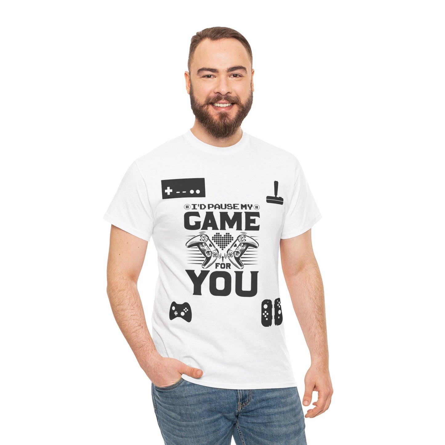 Gaming Lover's Unisex Heavy Cotton Tee, Funny Gamer T-Shirt, Perfect Gift for Gamers, Video Game Apparel, Casual Wear