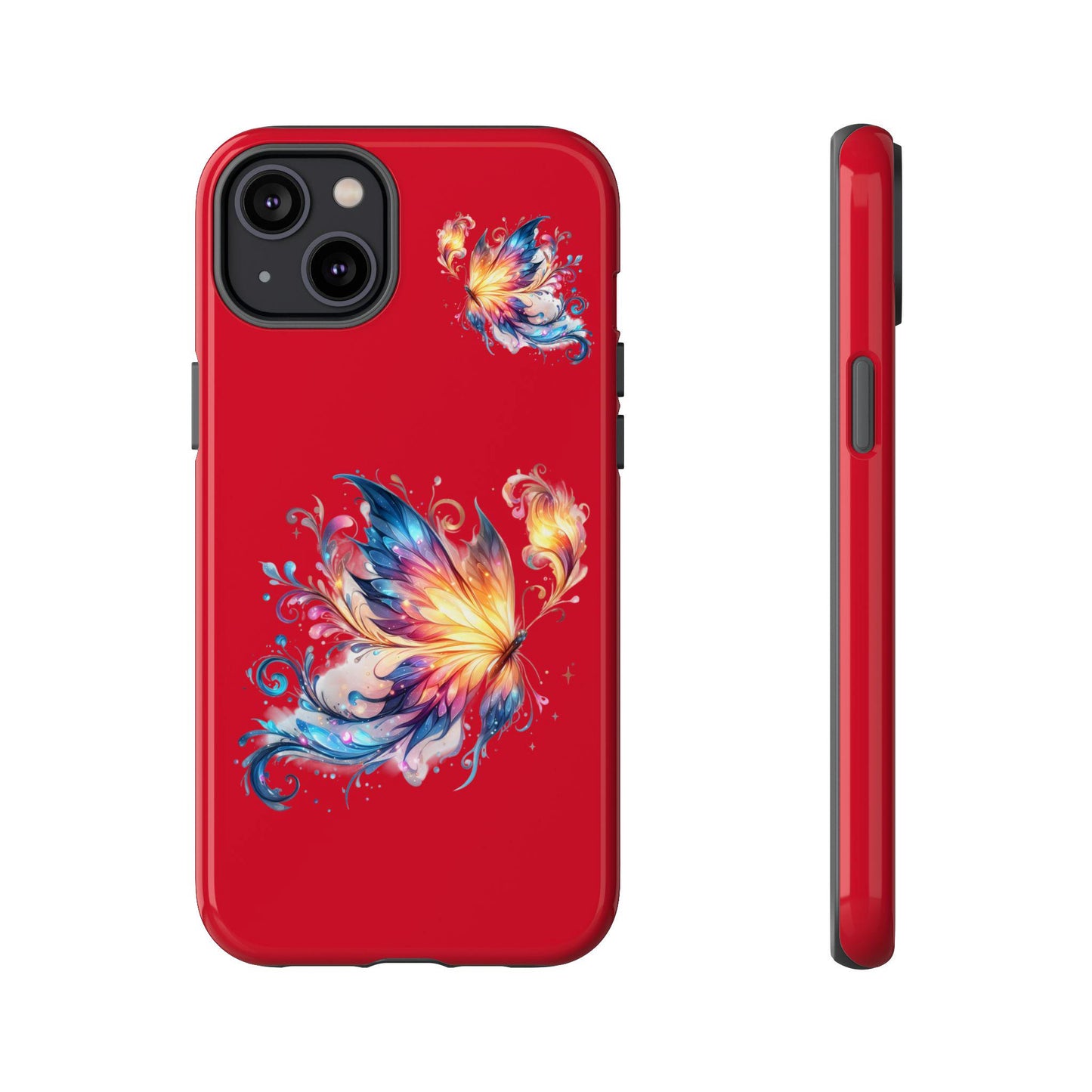 Vibrant Butterfly Phone Case, Tough Cases, Colorful Floral Design, Cute Gift for Her, Unique Phone Cover, Spring Occasion
