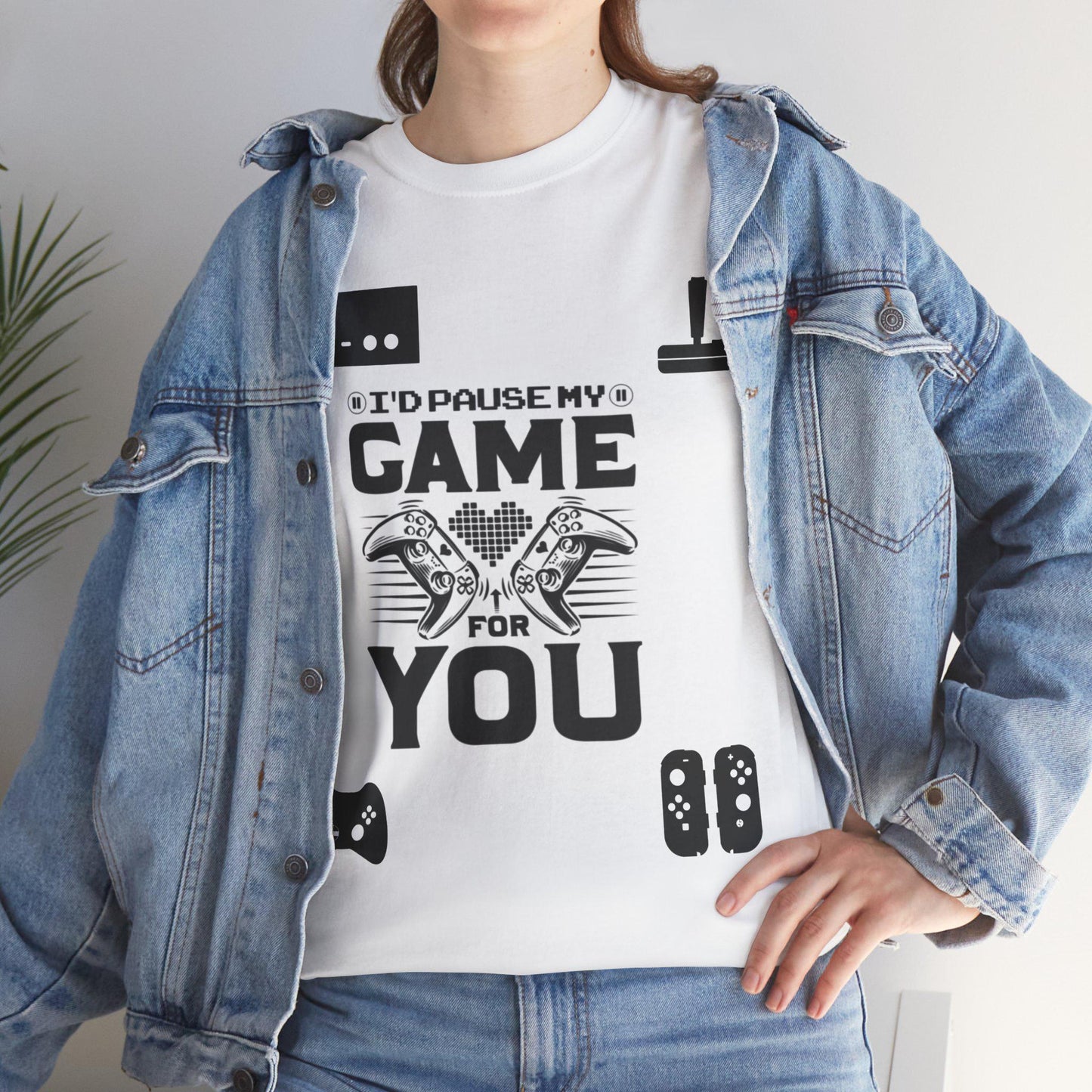 Gaming Lover's Unisex Heavy Cotton Tee, Funny Gamer T-Shirt, Perfect Gift for Gamers, Video Game Apparel, Casual Wear